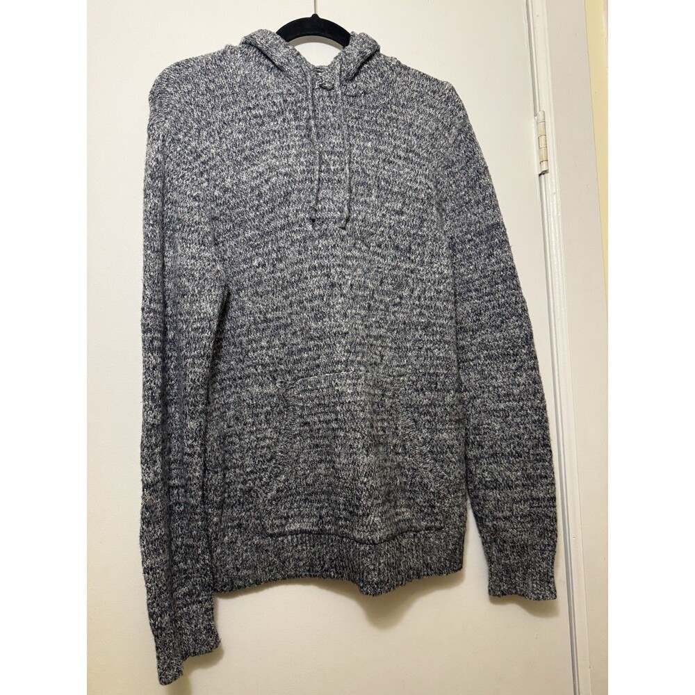 Old Nancy Men’s Blue Sweater With Hoodie Size Medium